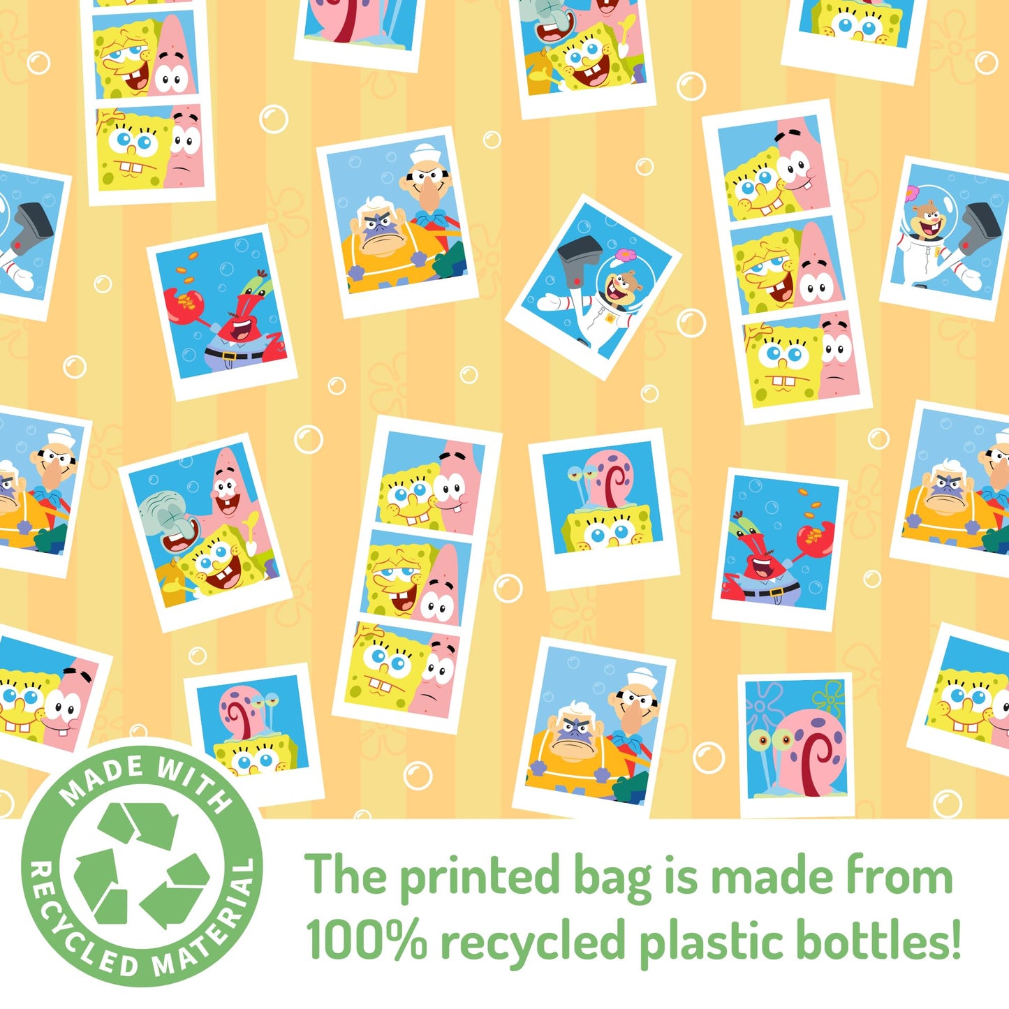 TeeTurtle SpongeBob SquarePants Plushie Tote Bag - Amazon Exclusive Bikini Bottom Buddies - Officially Licensed Cute Kawaii Novelty Foldable Shoulder…