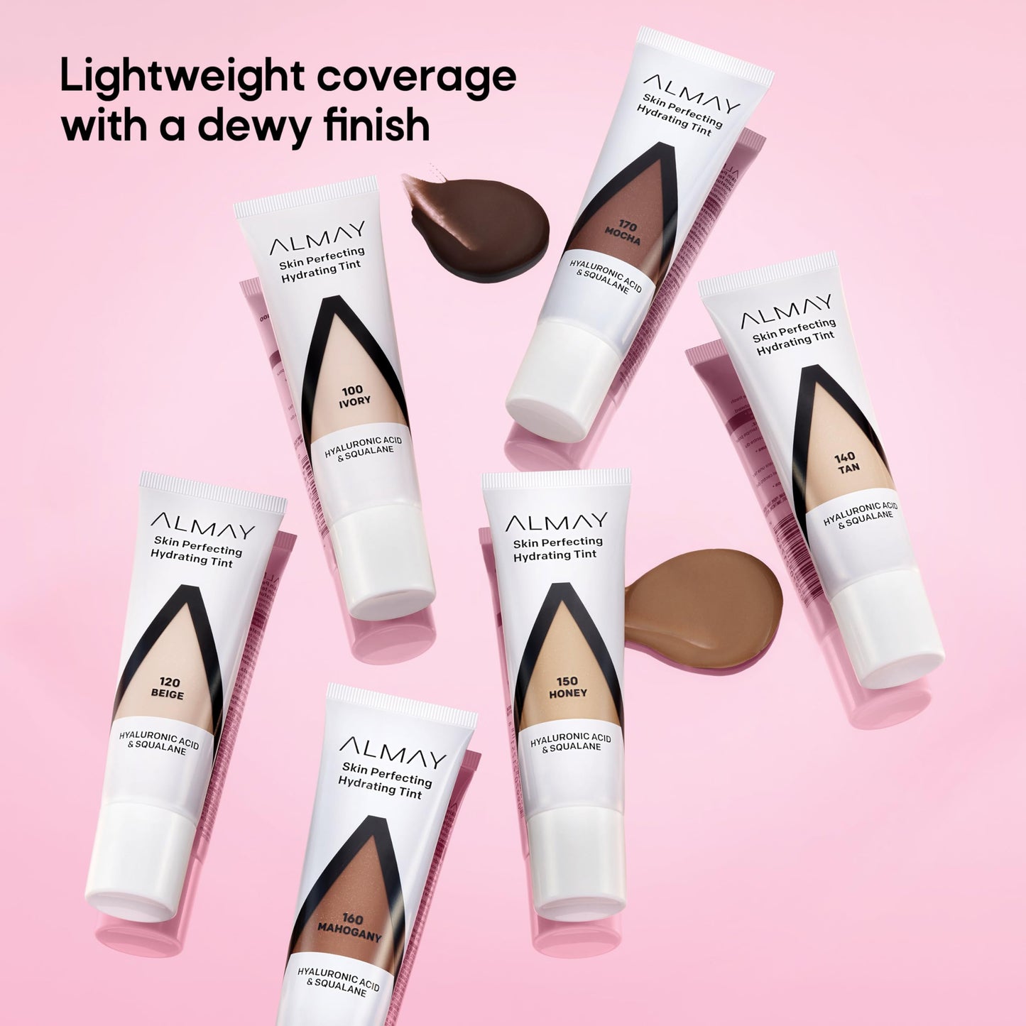 Almay Hydrating Liquid Foundation Tint, Lightweight with Light Coverage, Naturally Dewy Finish, Hypoallergenic, Dermatologist TestedFragrance Free