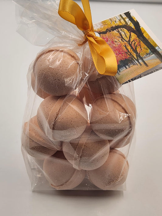 Spa Pure Pumpkin Spice Bath Bombs - USA Made with Shea Butter, Ultra-Moisturizing, Great for Dry Skin (14 Count) Pack of 1