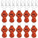 allydrew 10 Pack Chapstick Holder Keychain, Keyring for Lip Balm Lip Gloss Lipstick with 10 Pieces Metal Keyring Clasps, Basketball
