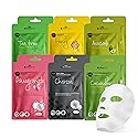 celavi Essence Facial Face Mask Paper Sheet Korea Skin Care Moisturizing 12 Pack (Mix - 2 of Each)