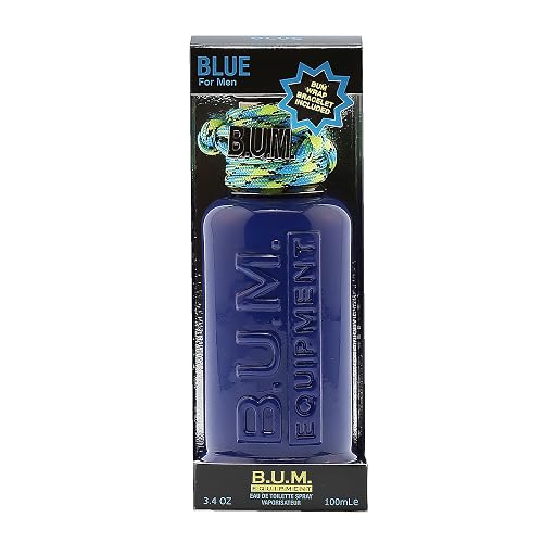 BUM EQUIPMENT Eau de Toilette Spray For Men, Blue, 3.4 Fluid Ounce