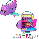 Polly Pocket Dolls and Playset, Kitty Airways Airplane, Travel Toy with 2 Micro Dolls and Pet, Spinning Stage and Accessories (Amazon Exclusive)
