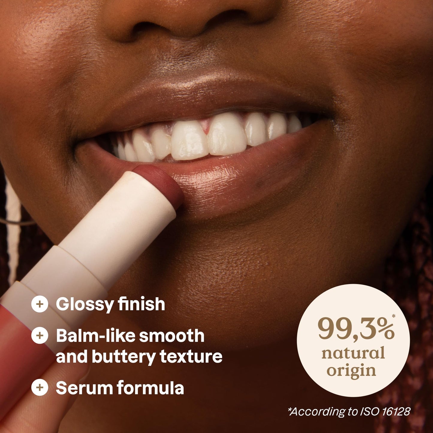 ATTITUDE Oceanly Sheer Lip Gloss Stick, EWG Verified, Titanium Dioxide-Free, Vegan Makeup & Beauty, Cruelty-Free, Plastic-Free, Happy Berry, 0.12