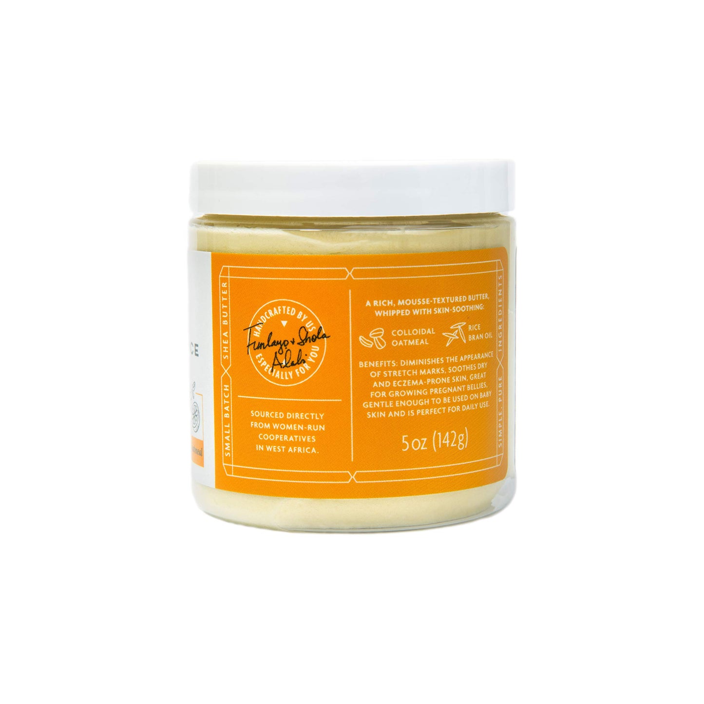 Shea Radiance P.U.R.E. Whipped Shea Butter with Colloidal Oatmeal - Whipped Body Butter Blended with Skin Soothing Oatmeal & Moisturizing Rice Bran