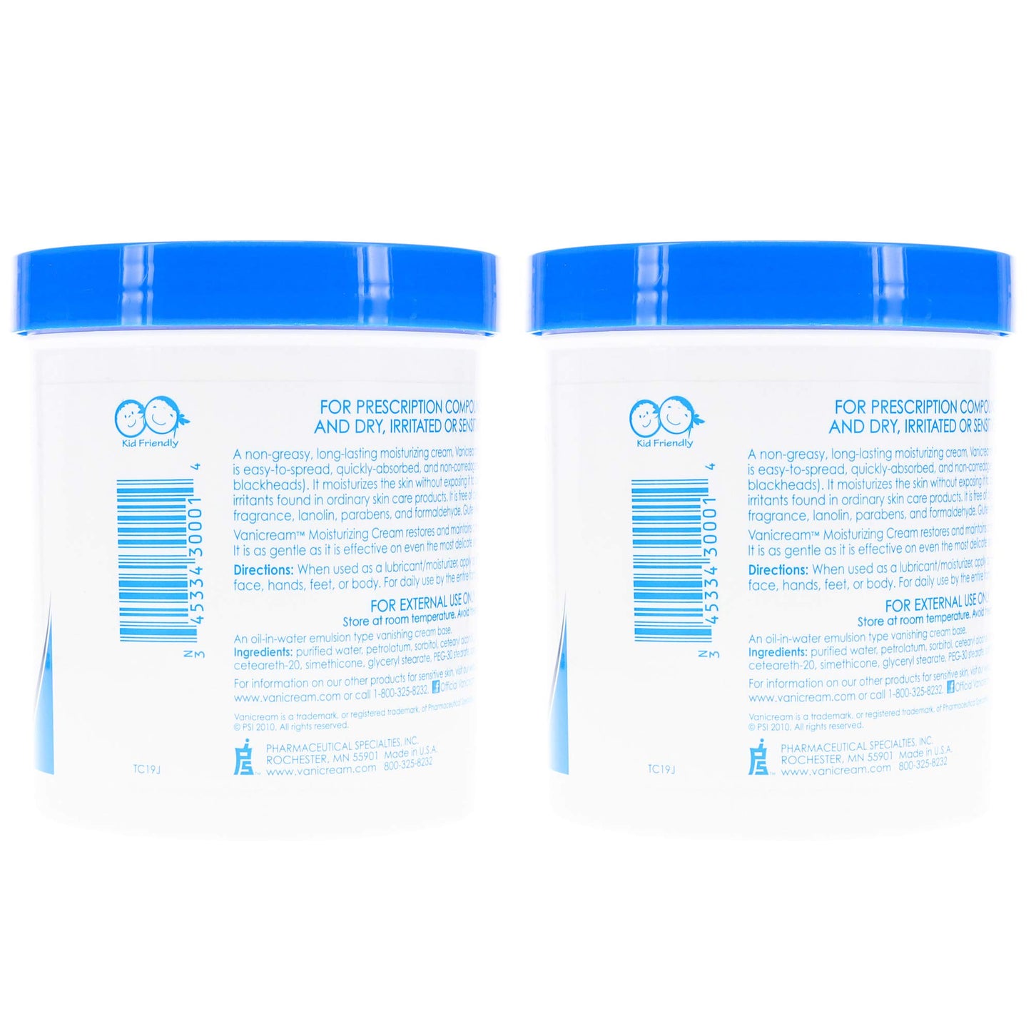 Vanicream Moisturizing Skin Cream, 16 Ounces (Pack of 2)