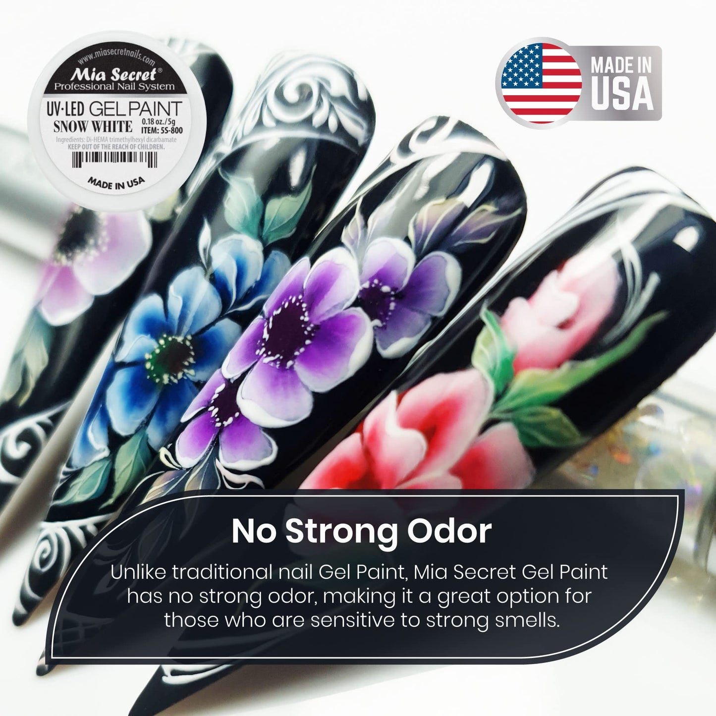 Mia Secret Professional Nail System UV/LED Gel Paint - 5 grams (Snow White)