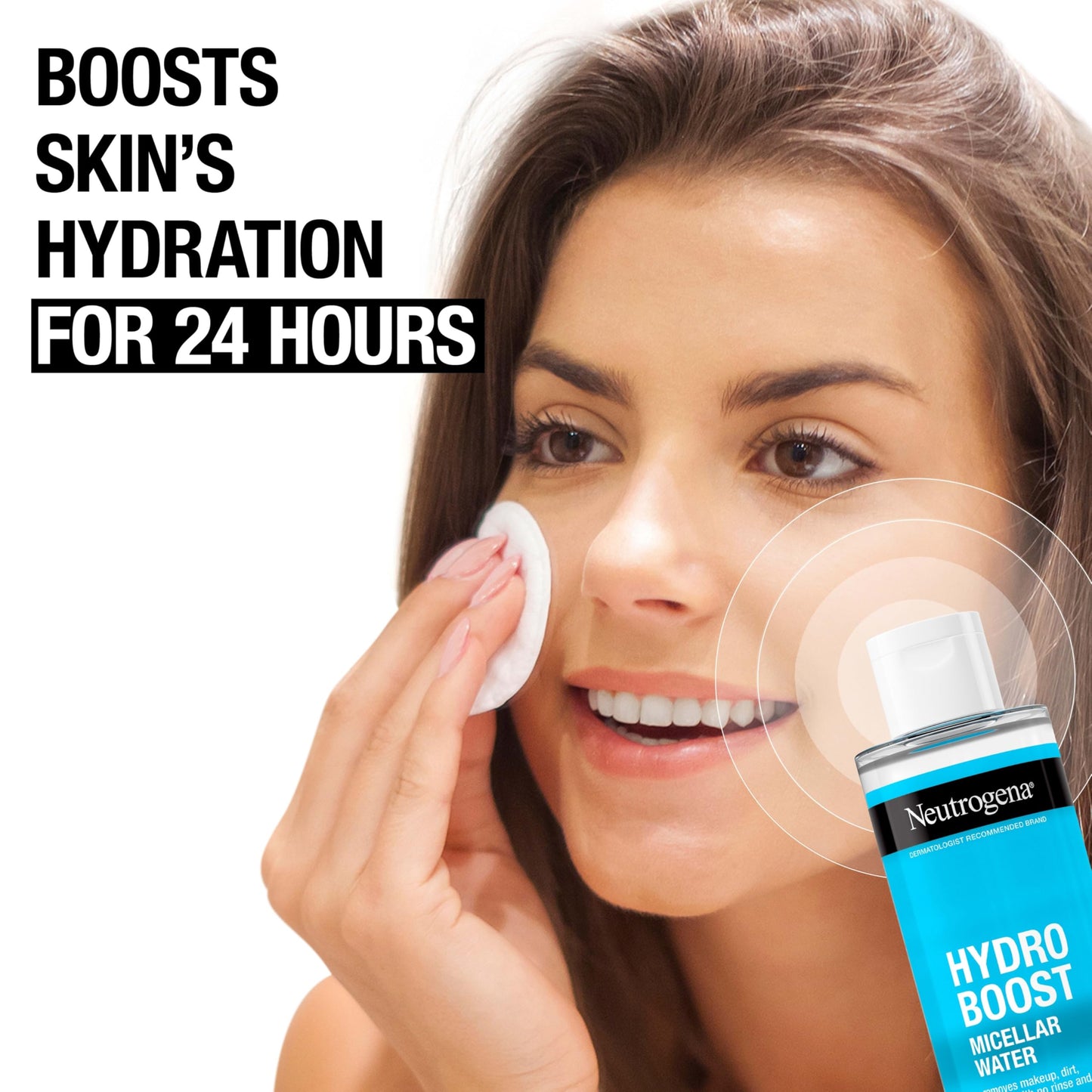 Neutrogena Hydro Boost Micellar Water with Hyaluronic Acid, Micellar Cleansing Water for Sensitive Skin, Removes Makeup, Dirt & Oil, Alcohol-Free