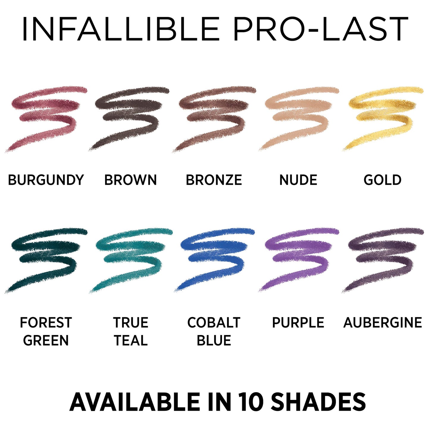L'Oreal Paris Makeup Infallible Pro-Last Pencil Eyeliner, Waterproof and Smudge-Resistant, Glides on Easily to Create any Look, Black, 0.042 oz., 1