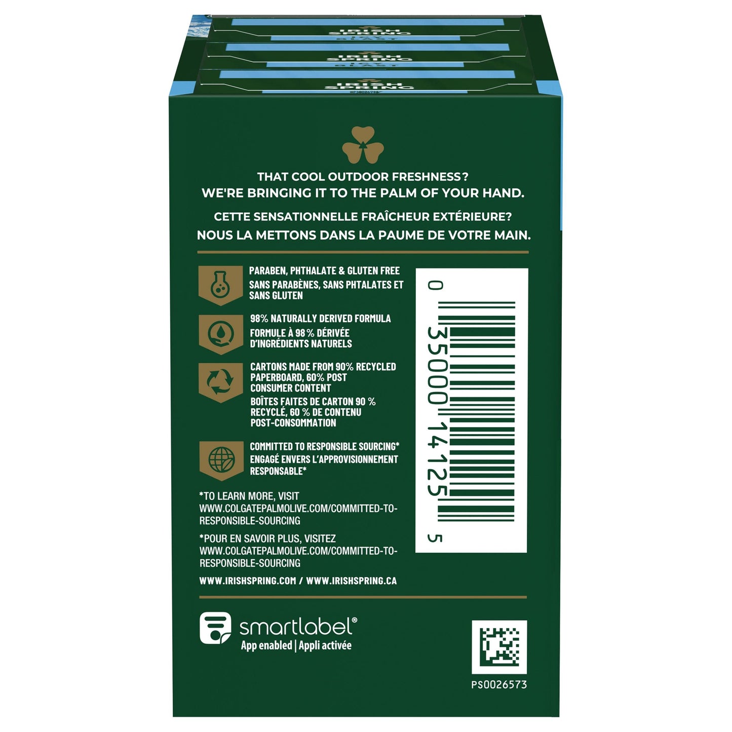 Irish Spring Bath Bar, 3 x 3.75 Oz bars, Icy Blast, 11.25 Oz Beauty & Personal Care Irish Spring