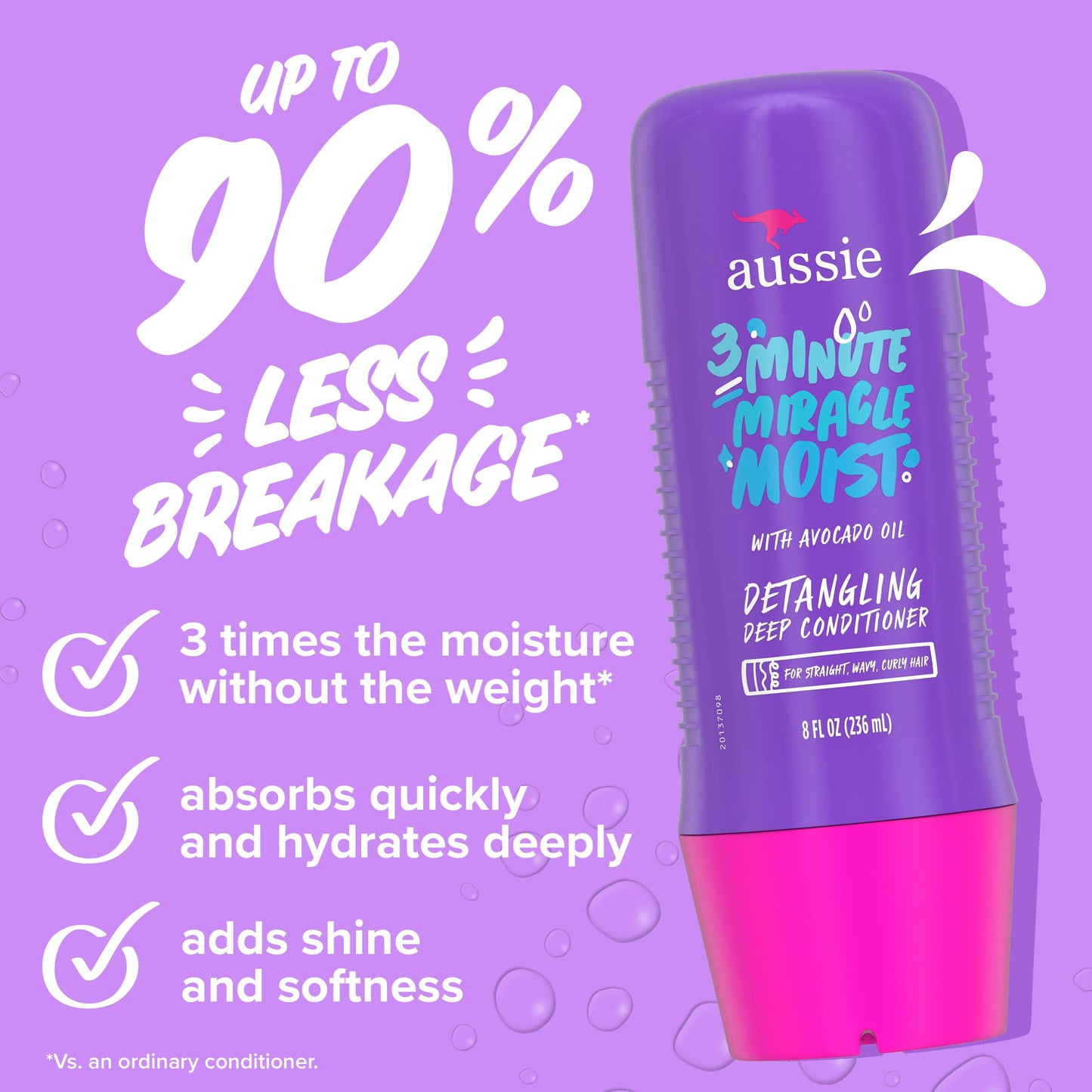 Aussie Total Miracle Hair Care Bundle: Shampoo, Conditioner, and 3 Minute Deep Treatment with Apricot & Macadamia Oil, Paraben-Free for Damaged Hair