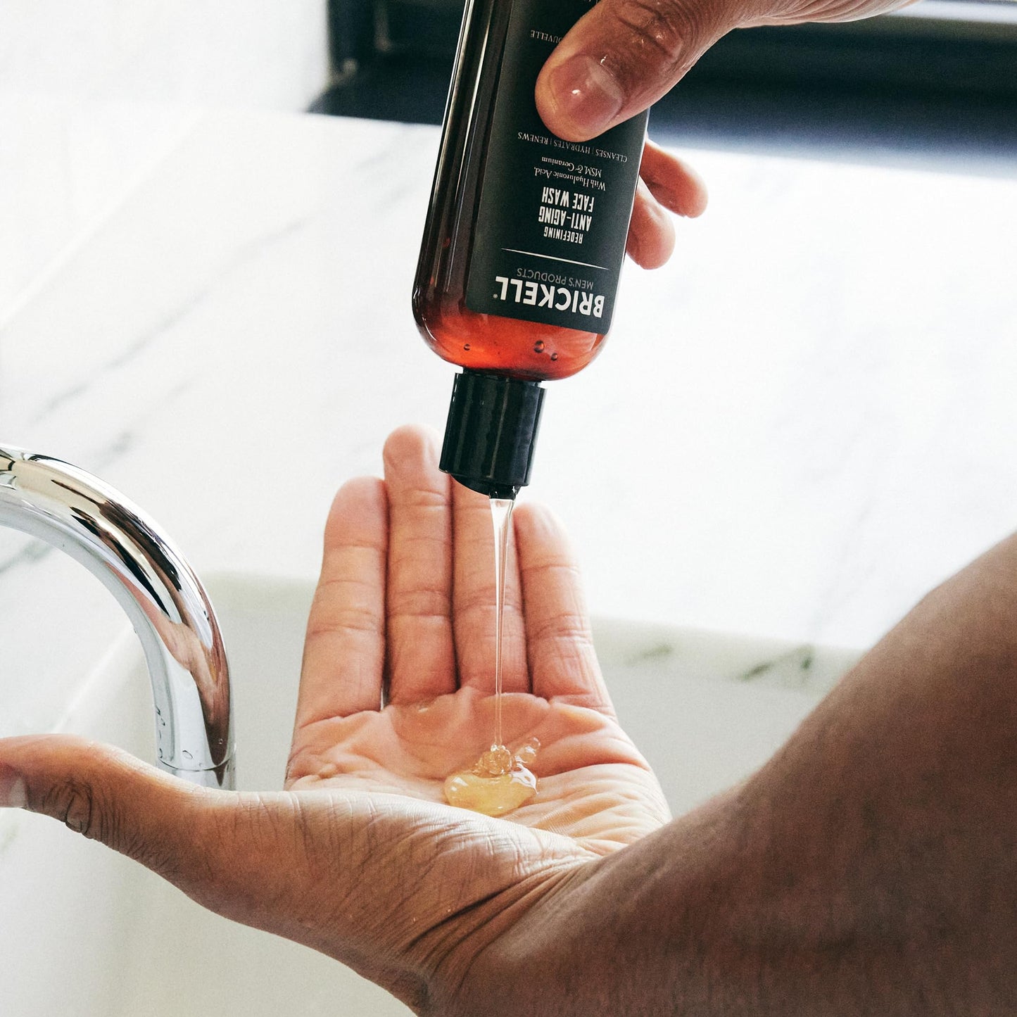 Brickell Men's Redefining Anti-Aging Face Wash For Men, Foaming Gel Face Wash Firms & Plumps Skin to Reduce Signs of Aging, With Hyaluronic Acid Beauty and Personal Care Brickell Men's Products