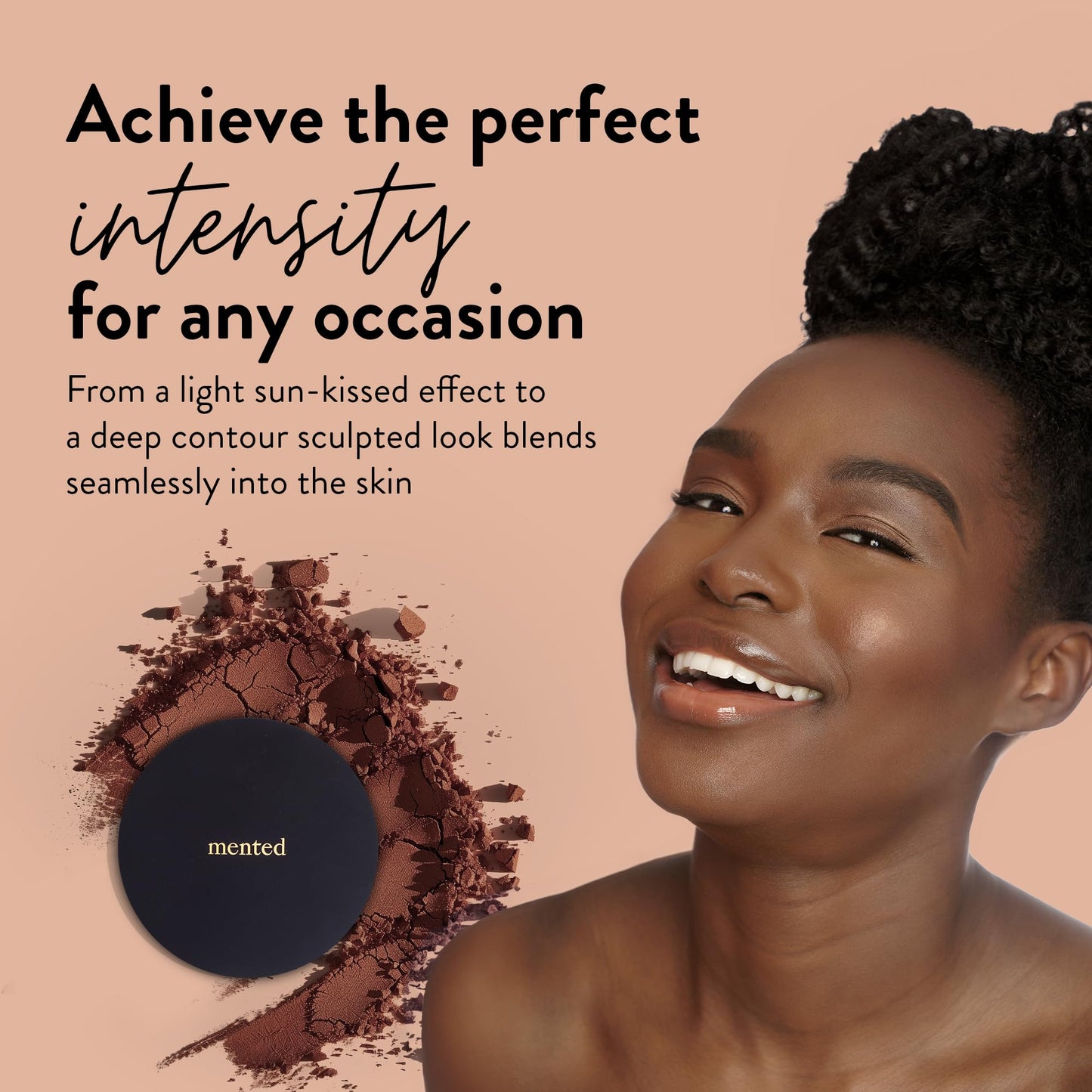 Mented Cosmetics Made in Italy, Cruelty Free Makeup, Vegan, Paraben Free, Shimmer Bronzer, Highlighter Bronzing Powder Palette for Face with Vitamin E