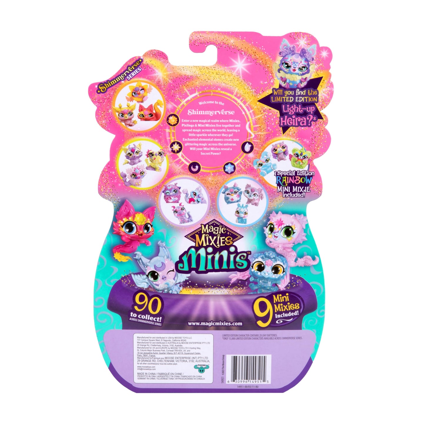 Magic Mixies Minis Magic Shimmerverse Series Collector's Pack, 9 Mini Mixies Included with Magical Fizz Cauldron Unboxing - 2 Hidden Minis