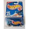 Hot Wheels - 1996 First Editions - #6 of 12 - VW (Volkswagen) Bus - Blue Body Color w/graphics - Collector #372