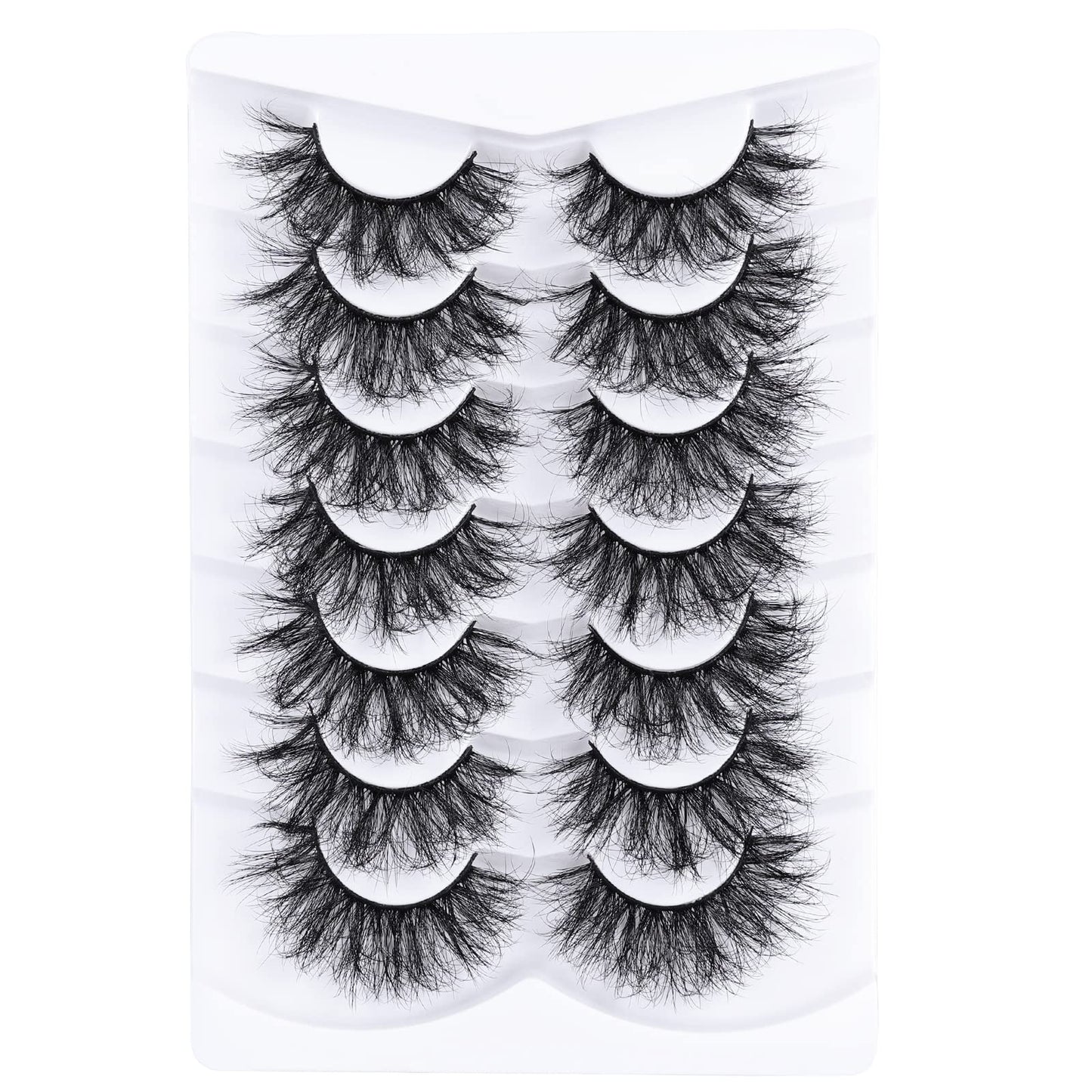 Mebver False Eyelashes Cat Eye Lashes Faux Mink Lashes Natural Look Fluffy Wispy Lashes That Look Like Extensions Pestañas Postizas D Curl Lash Strips
