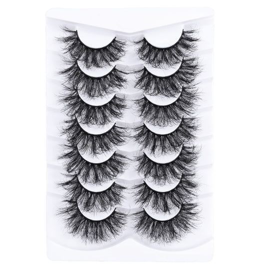 Mebver False Eyelashes Cat Eye Lashes Faux Mink Lashes Natural Look Fluffy Wispy Lashes That Look Like Extensions Pestañas Postizas D Curl Lash Strips