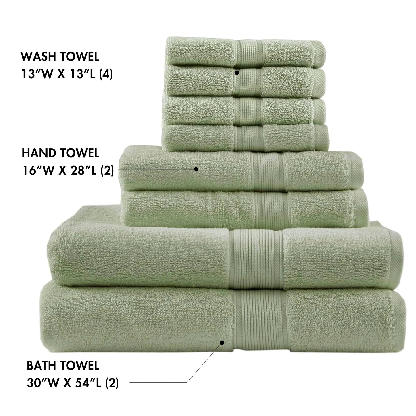 Madison Park 800GSM Bathroom Towel Set of 8 100% Cotton Bath Towel Set for Bathroom Luxurious Highly Absorbent 2 Bath Towels 2 Hand Towels 4…