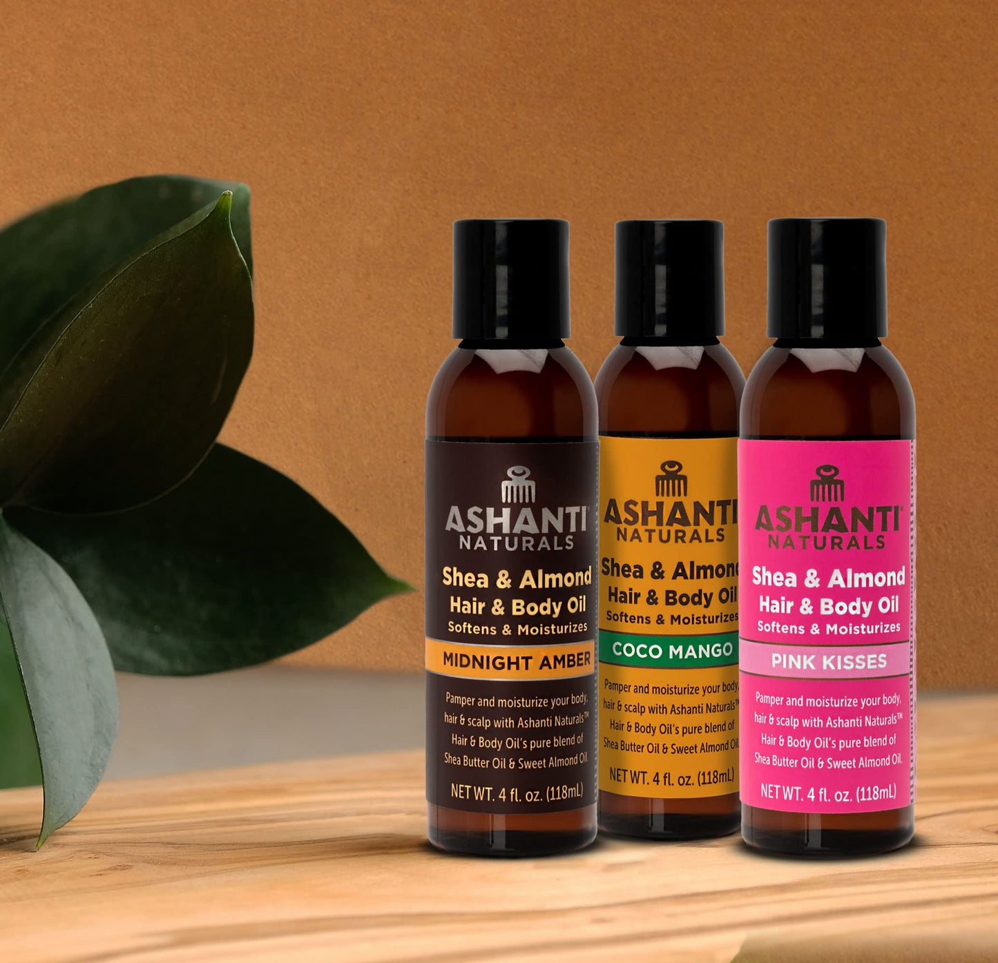 Ashanti Naturals Shea and Sweet Almond Oil for Hair and Body| Moisturizing Pure Body Oil for Dry Skin, Scalp and Hair [Fragrance: Coco Mango, 4 oz]