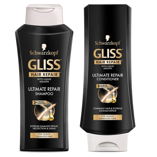 GLISS Hair Repair Ultimate Repair Set with Shampoo and Conditioner for Damaged Hair, Set of 2 Beauty & Personal Care GLISS