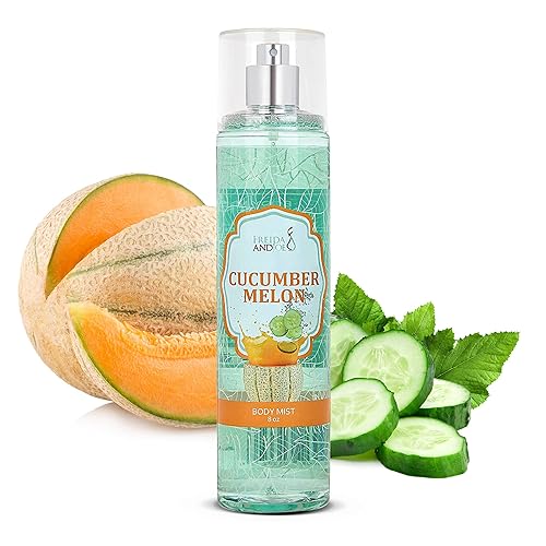 Cucumber Melon Fine Fragrance Body, Womens Perfume Fragrance Body Mist & Sprays, Women's Refreshing Scented Gifts & Presents 8 oz Fine Mist Spray