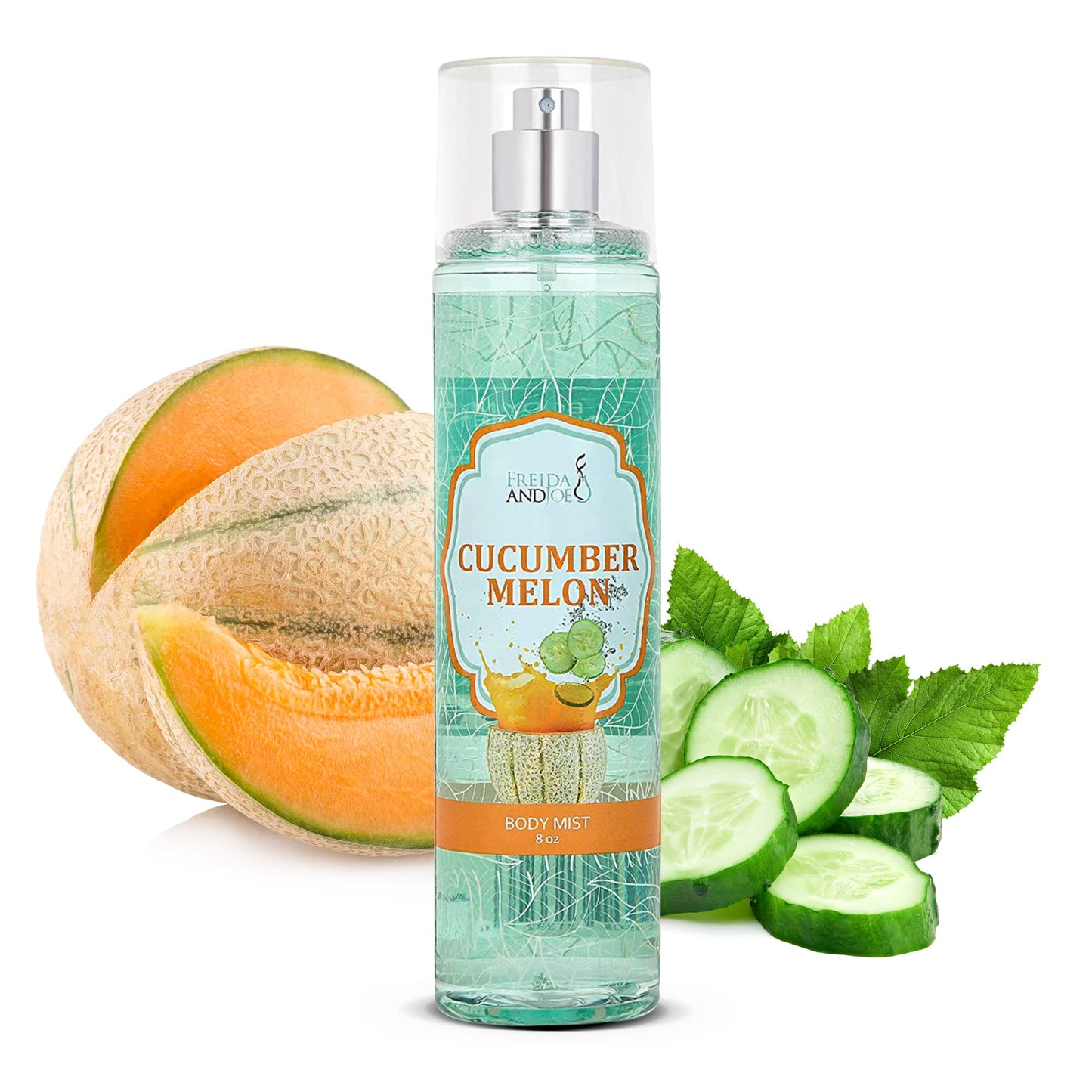 Cucumber Melon Fine Fragrance Body, Womens Perfume Fragrance Body Mist & Sprays, Women's Refreshing Scented Gifts & Presents 8 oz Fine Mist Spray