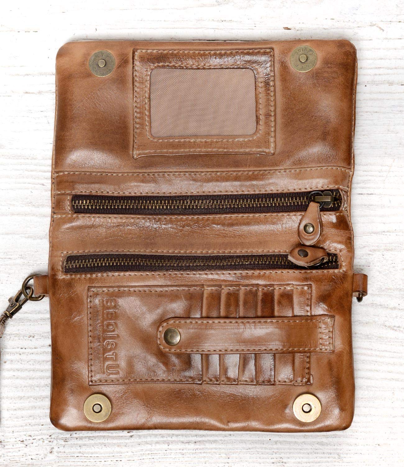 BedStu Cadence Crossbody Wallet Tan