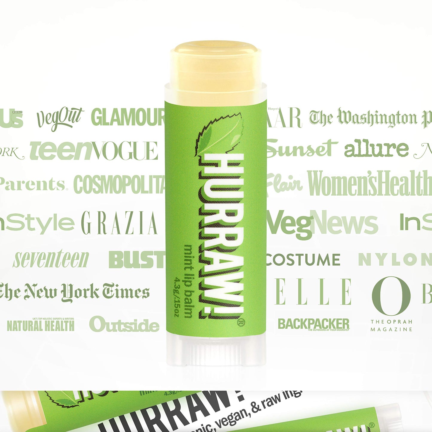 Hurraw! Mint Lip Balm, 3 Pack: Organic, Certified Vegan, Cruelty and Gluten Free. Non-GMO, 100% Natural Ingredients. Bee, Shea, Soy and Palm Free.