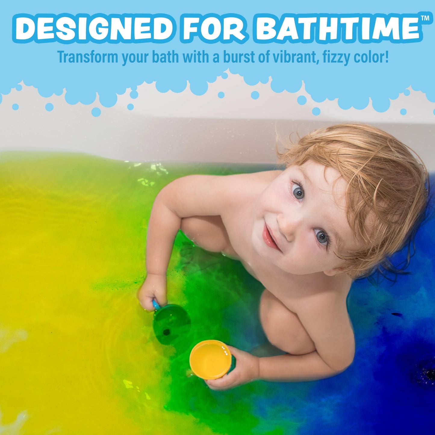 Tub Works® Bath Color Pops™ Moisturizing Kids Bath Bombs, 42 Count | Bath Bomb Refills for Bath Color Brush | Nontoxic & Fragrance-Free | 6 Unique Beauty and Personal Care Tub Works