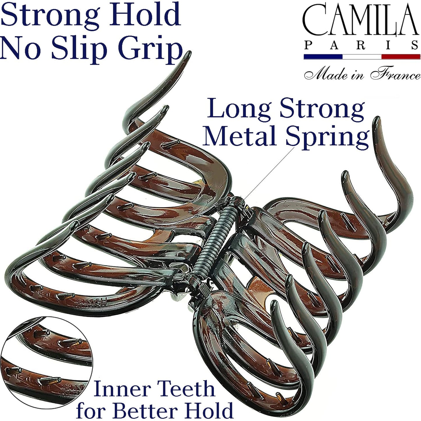 Camila Paris AD718 Octopus French Hair Clips for Women Thick Hair, Large Hair Clips for Thick Hair for Curly Wavy Long Hair, Strong No-Slip Grip Hair