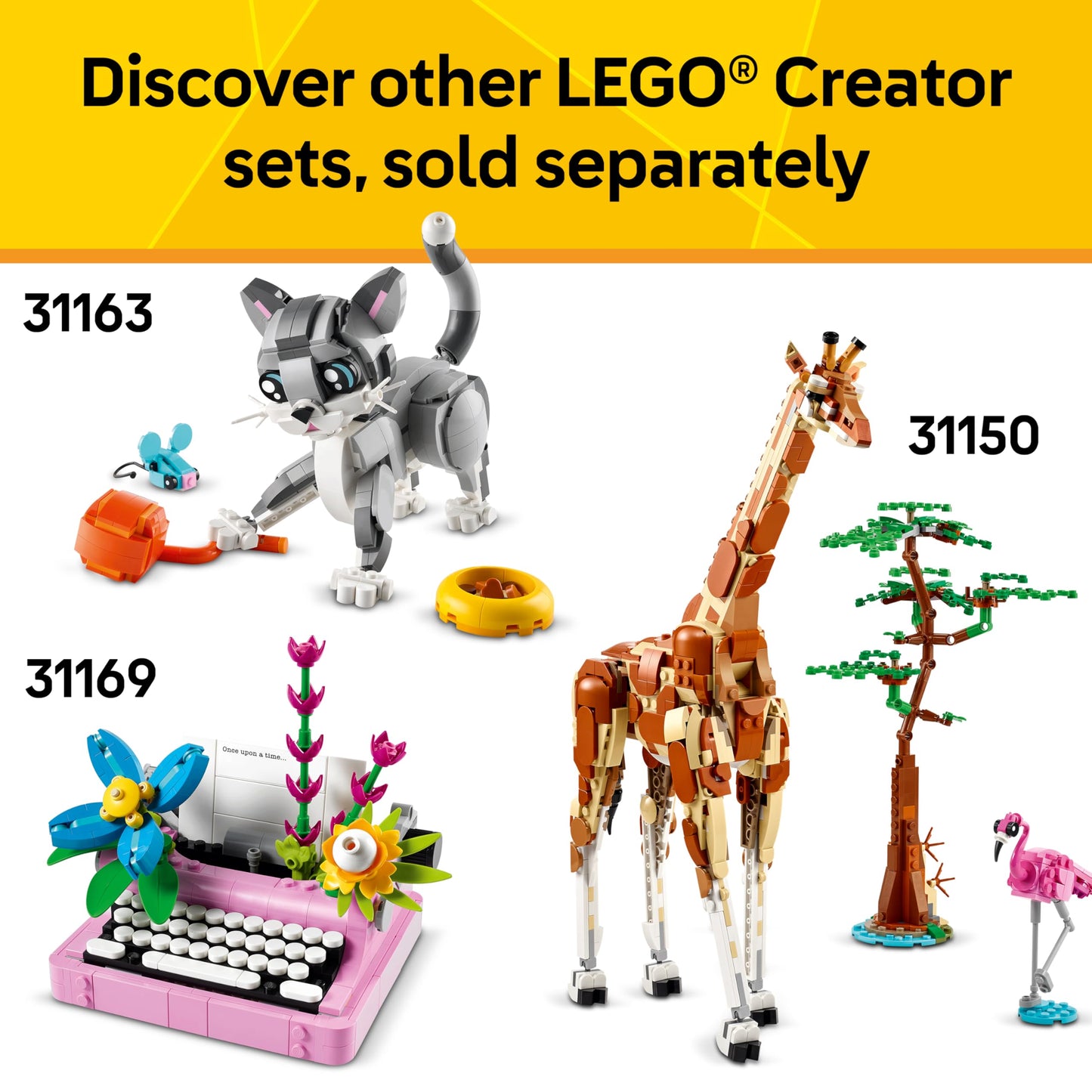 LEGO Creator 3 in 1 Wild Animals Panda Family 31165, Build Panda, Penguin or Orca, Fun Birthday Gift Building Toy for Kids Ages 8+