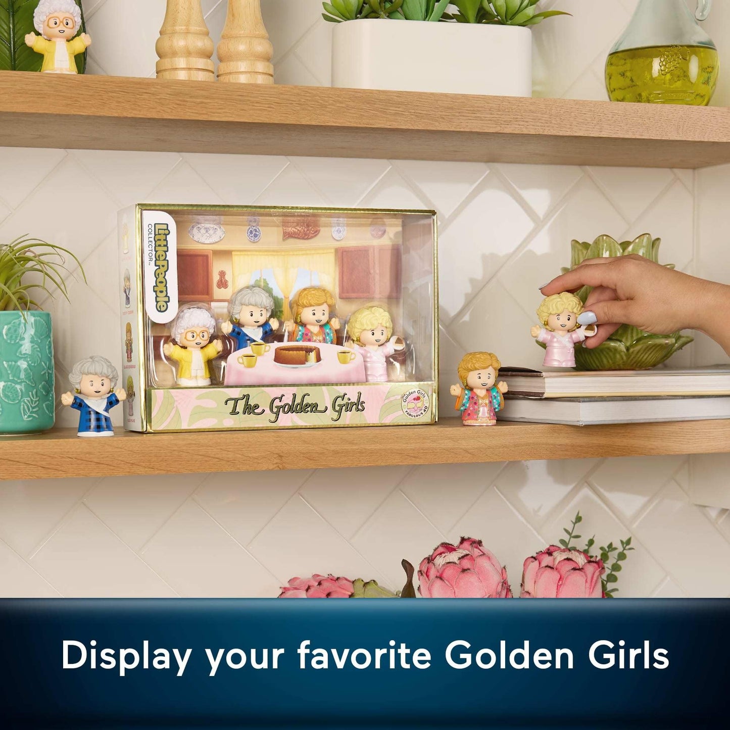 Little People Collector The Golden Girls – 40th Anniversary Late Night Cheesecake Figure Set in Display Gift Box for Fans & Adults