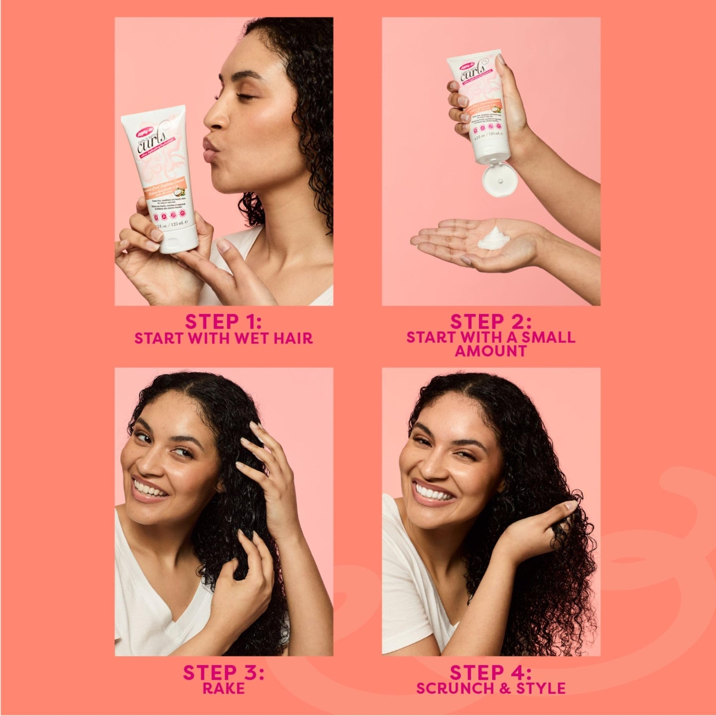Dippity-Do Girls With Curls Ultra-Hydrating Coconut Curl Styling Cream for Curly Textured Hair, Repair, Define, Hydrate & Style, Curly Hair Product