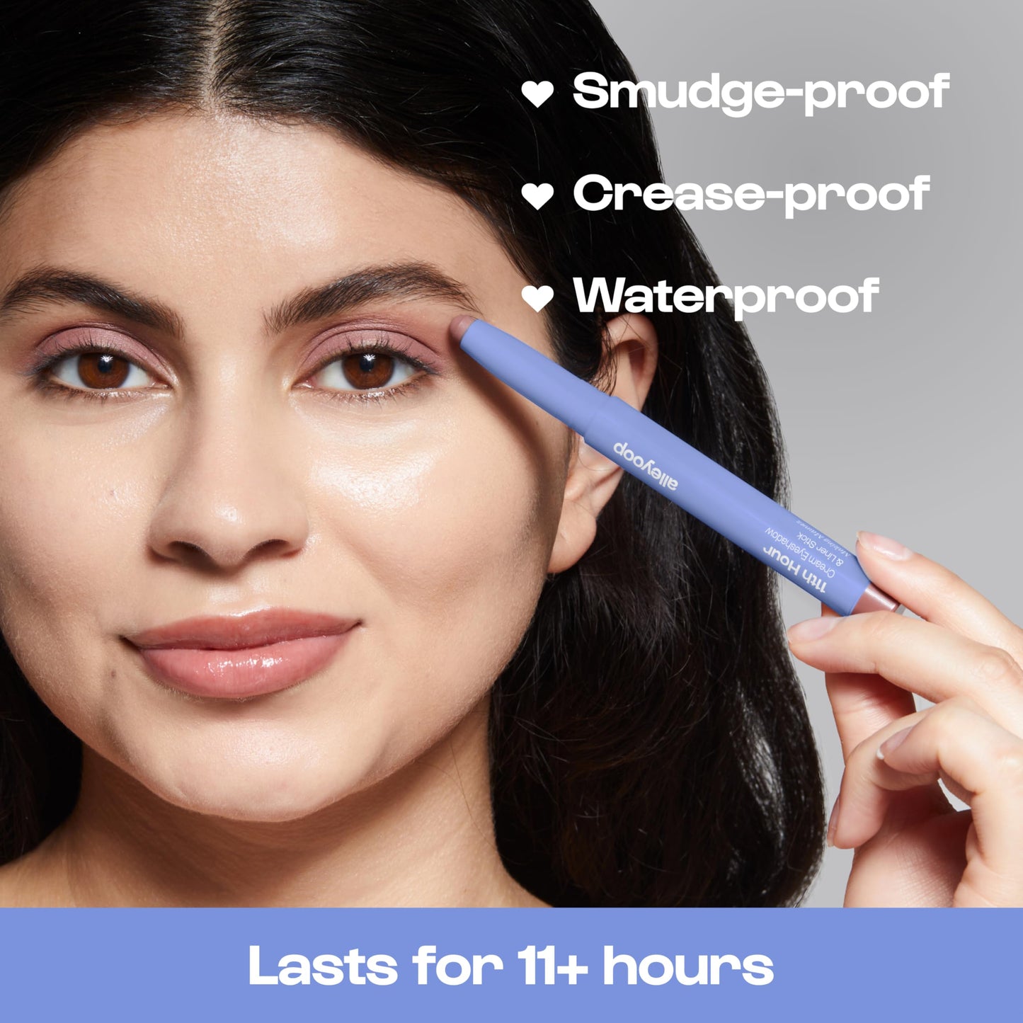 ALLEYOOP 11th Hour Waterproof Cream Eyeshadow Stick - Long-Lasting Eye Shadow Pencil & Eyeliner, Cream to Powder Stick & Highlighter - Smudge-Proof