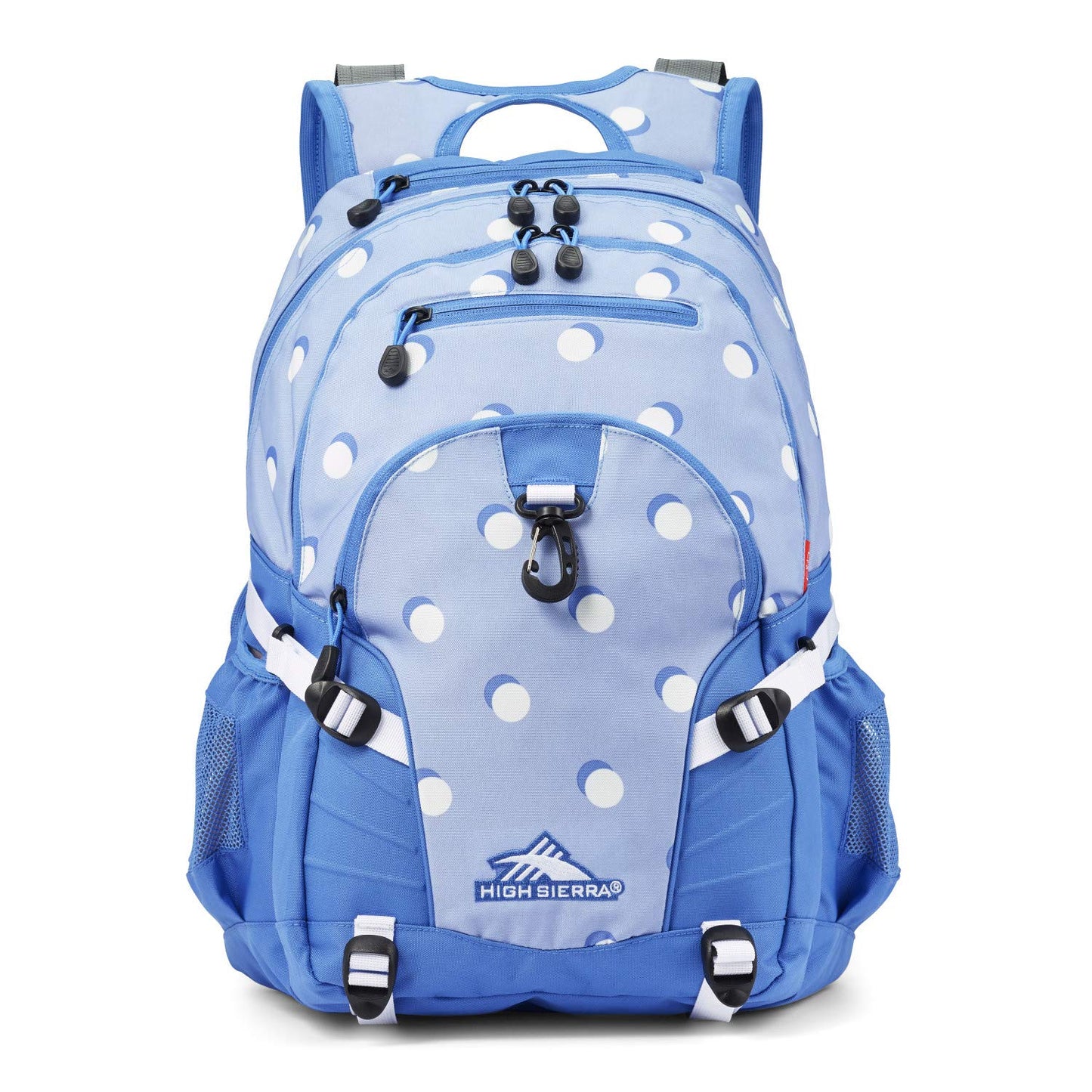 High Sierra Loop-Backpack, Travel, or Work Bookbag with tablet-sleeve, Polka Dot, One Size