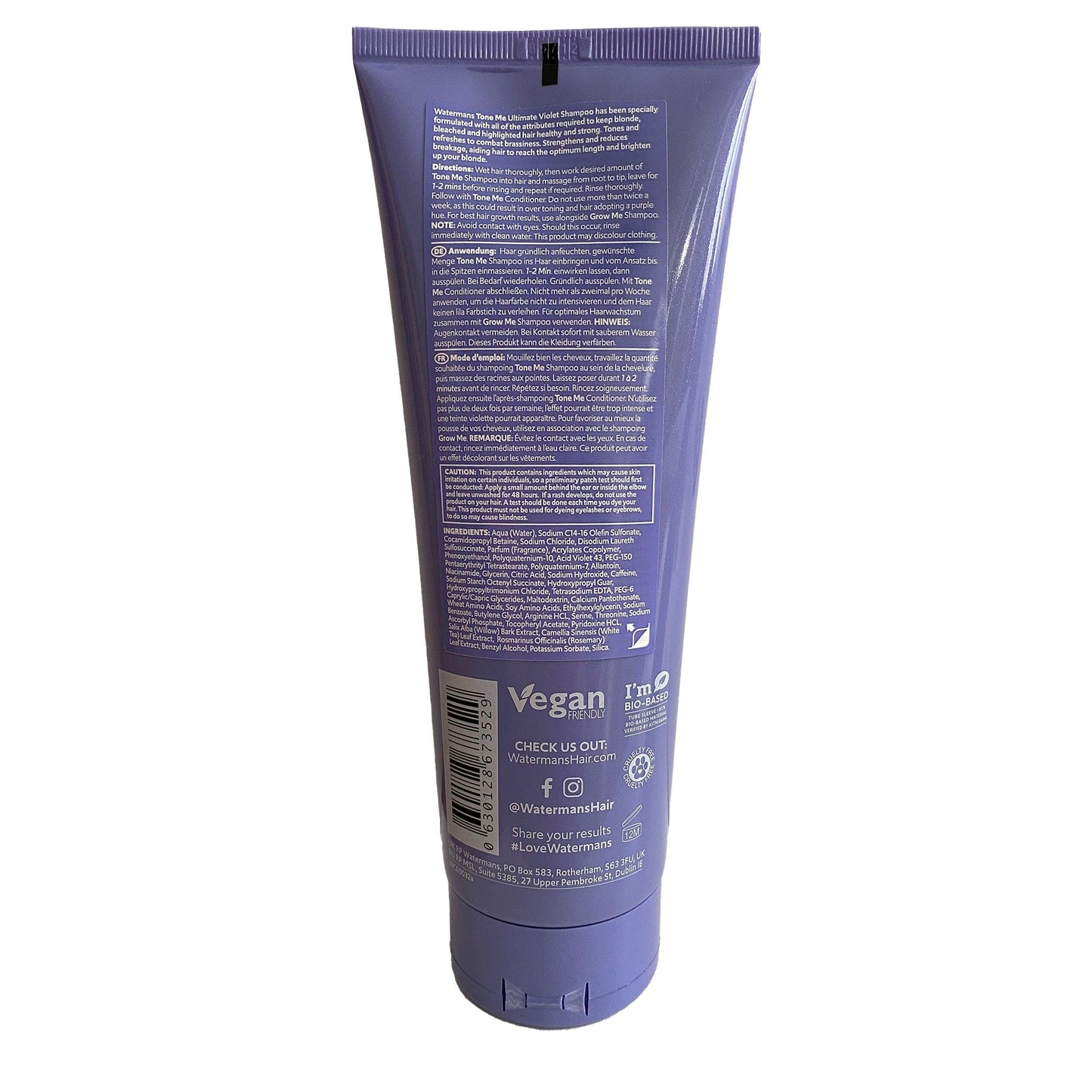 Watermans Purple Shampoo & Purple Conditioner set with Free Makeup Bag, Watermans Life is Better in Blonde set - Remove Yellow tones fast for Blonde
