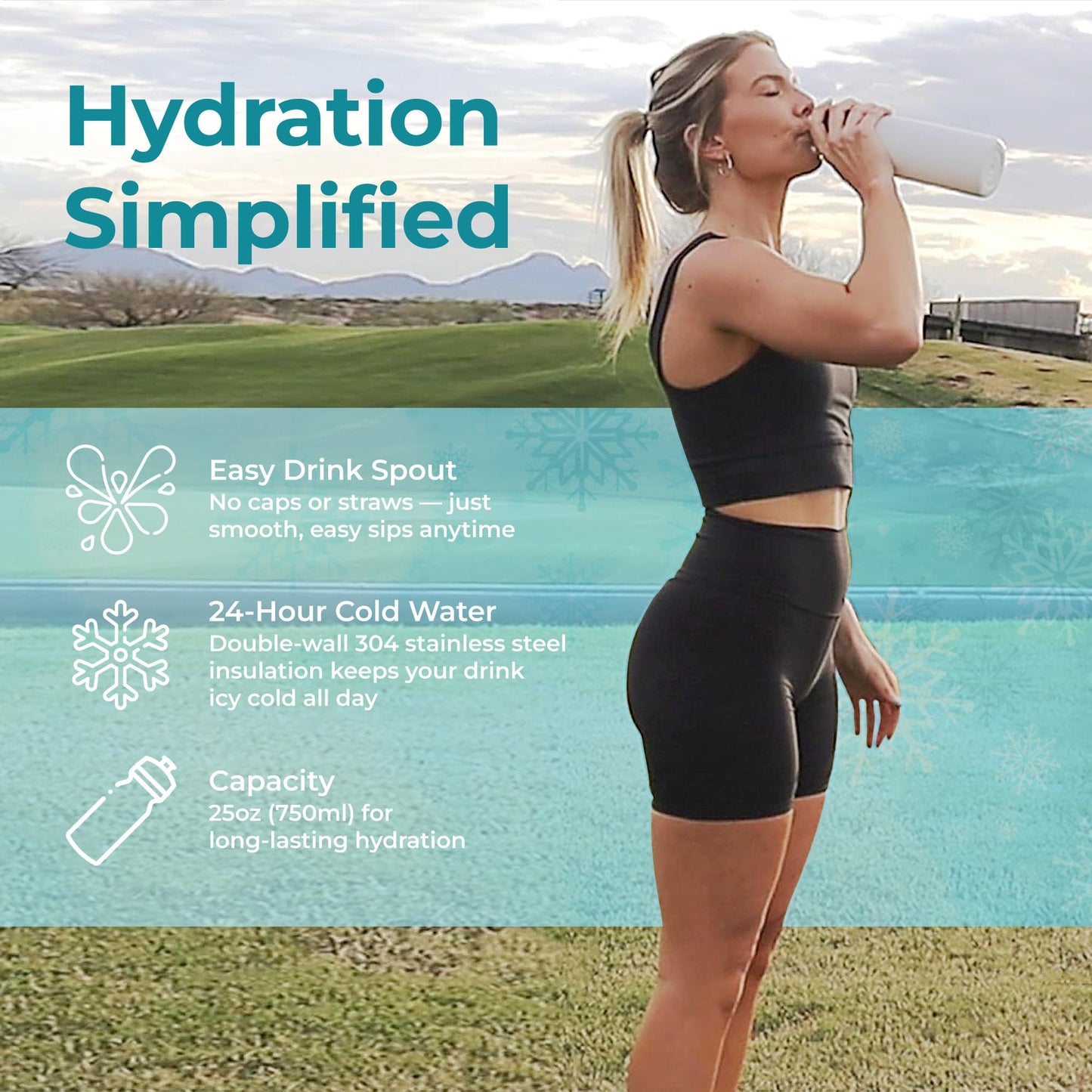 Extreme MIST - GoMist Misting & Drinking Bottle - Personal Mister - Cooling Water Bottle w/Easy-Drink Spout - Stainless-Steel Double Wall Insulated…