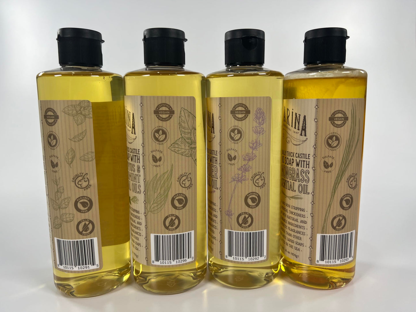 Varina Liquid Organic Castile Soap Variety - 16 oz
