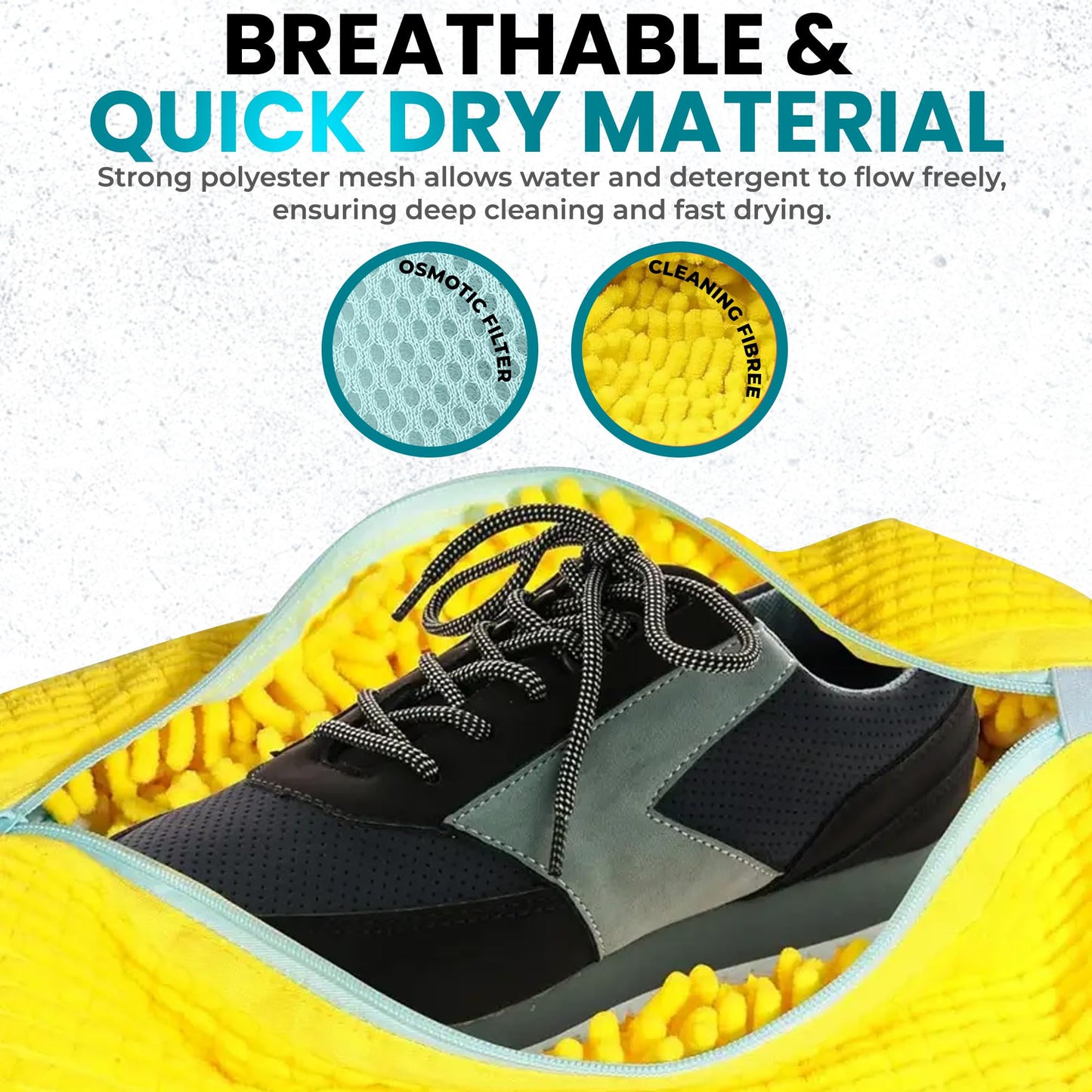 DASZERX 2-Pack Shoe Washing Bags – Reusable 360° Wrap for Washing Machine & Dryer, Protect Sneakers, Boots & Delicate Footwear