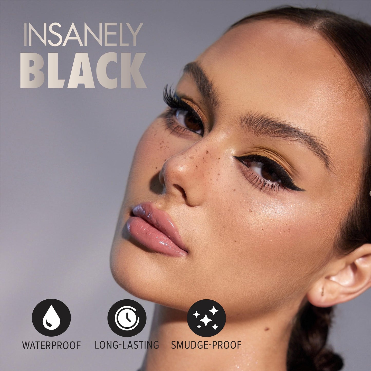 Absolute New York Insanely Black Flex Brush Liquid Eyeliner, Flexible Tip, Waterproof & Smudgeproof, Long-Lating and Pigmented