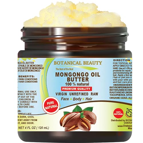 Botanical Beauty MONGONGO OIL BUTTER Manketti 100% Natural Pure Virgin Unrefined Raw for FACE, SKIN, BODY, HAIR, NAILS, DRY SKIN. Mongongo Oil, Shea