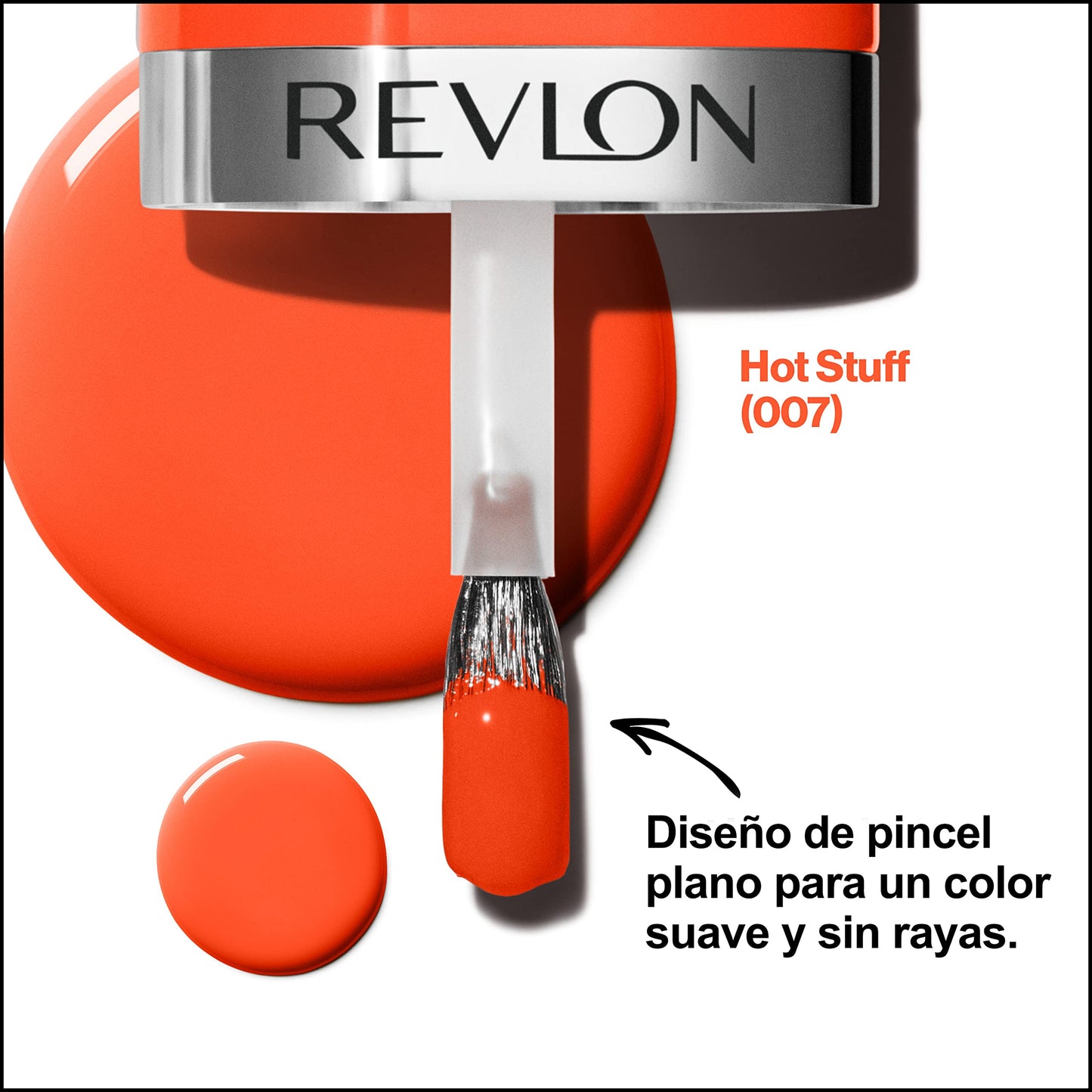 REVLON Ultra HD Snap Nail Color, Natural Rich Glossy Polish, 100% Vegan Formula, No Base or Top Coat Needed, 007 Hot Stuff, 0.27 fl oz