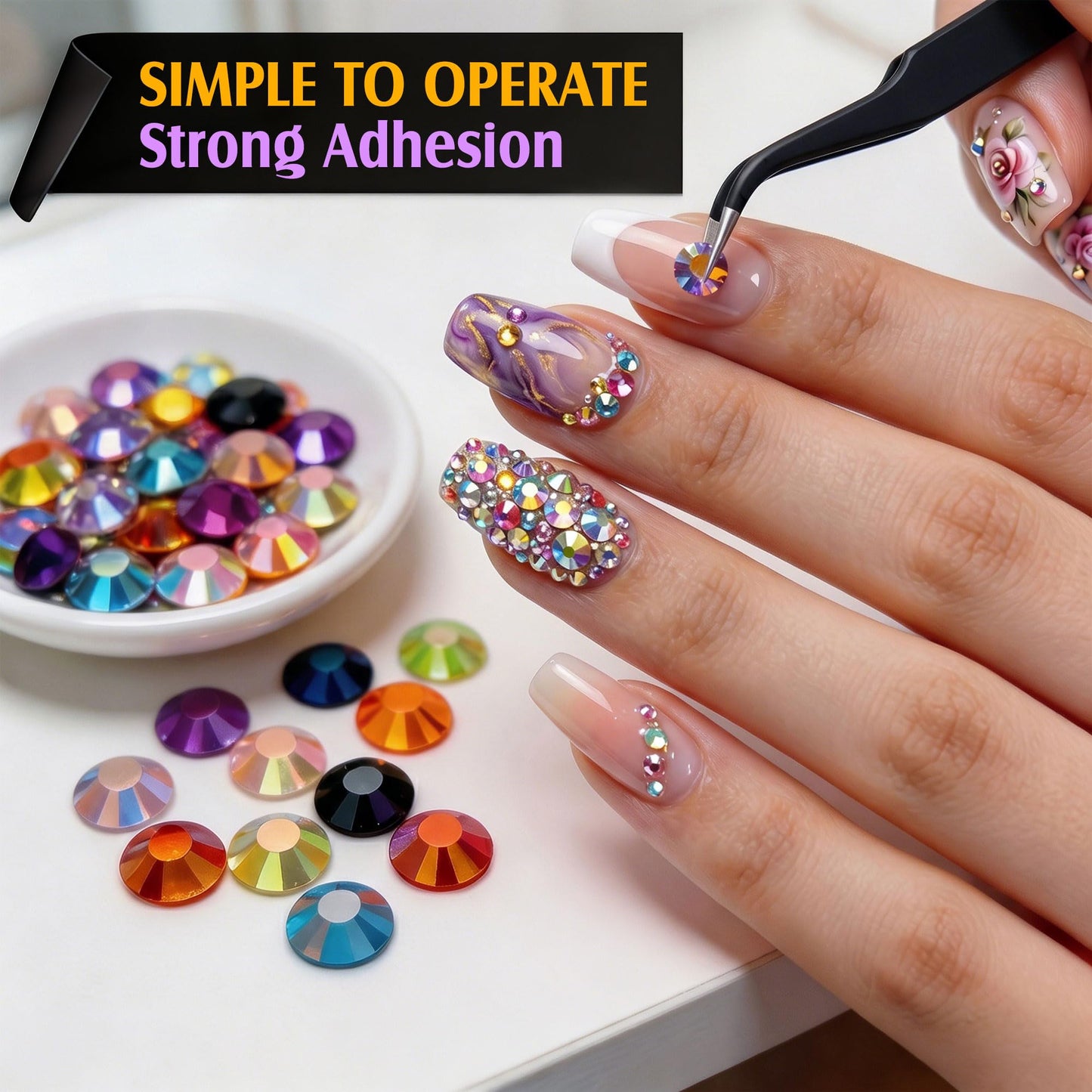 Artdone 60000Pcs Resin Rhinestones 3mm Jelly AB 40Colors Bedazzling Kit Beauty and Personal Care Artdone