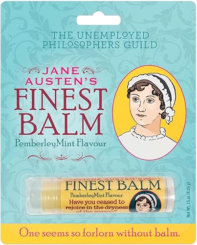 The Unemployed Philosophers Guild Jane Austen's Finest Balm - Peppermint Lip Balm, Cruelty-Free, Made in the USA from Natural and Imported Ingredients