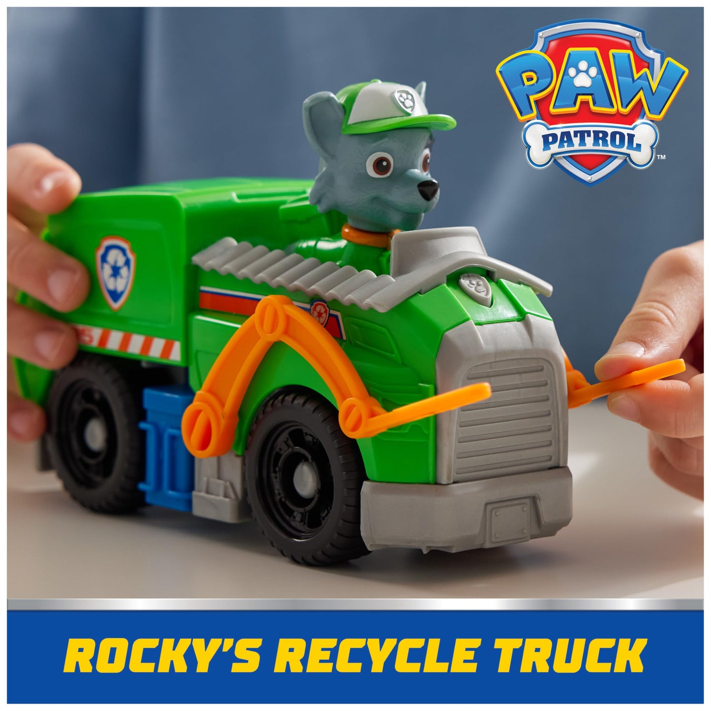 PAW Patrol Rocky’s Recycle Truck – Toy Vehicle with Collectible Action Figure, Eco-Friendly Kids Toy for Boys & Girls Ages 3+