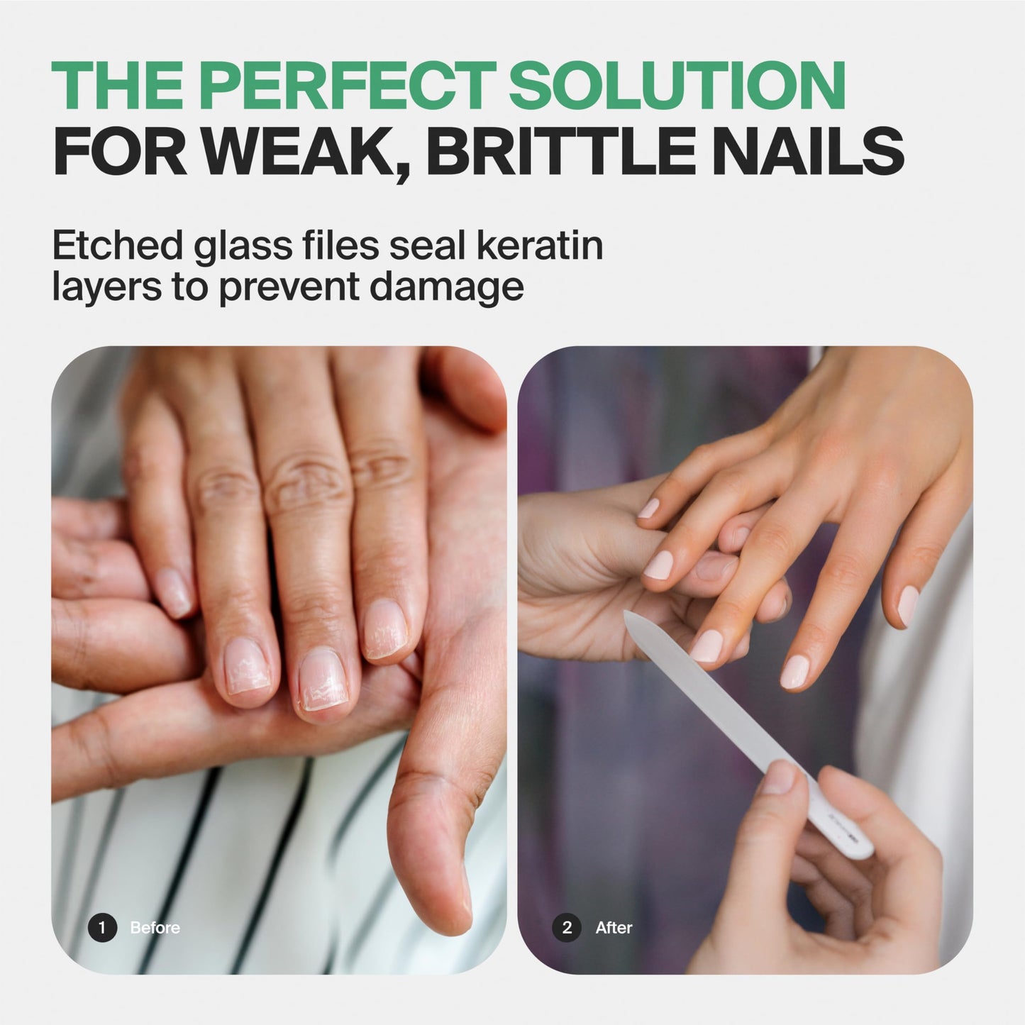 GERMANIKURE Czech Crystal Glass Nail File 3 Pack in Suede Sleeves - Professional Manicure & Pedicure Products for Smooth Easy Shaping of Natural Nails