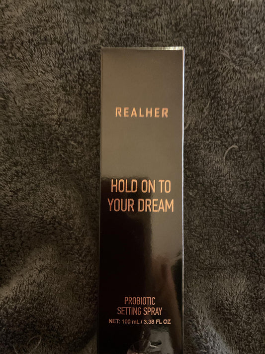 Realher Probiotic Setting Spray, Hold on to your dream, Clear