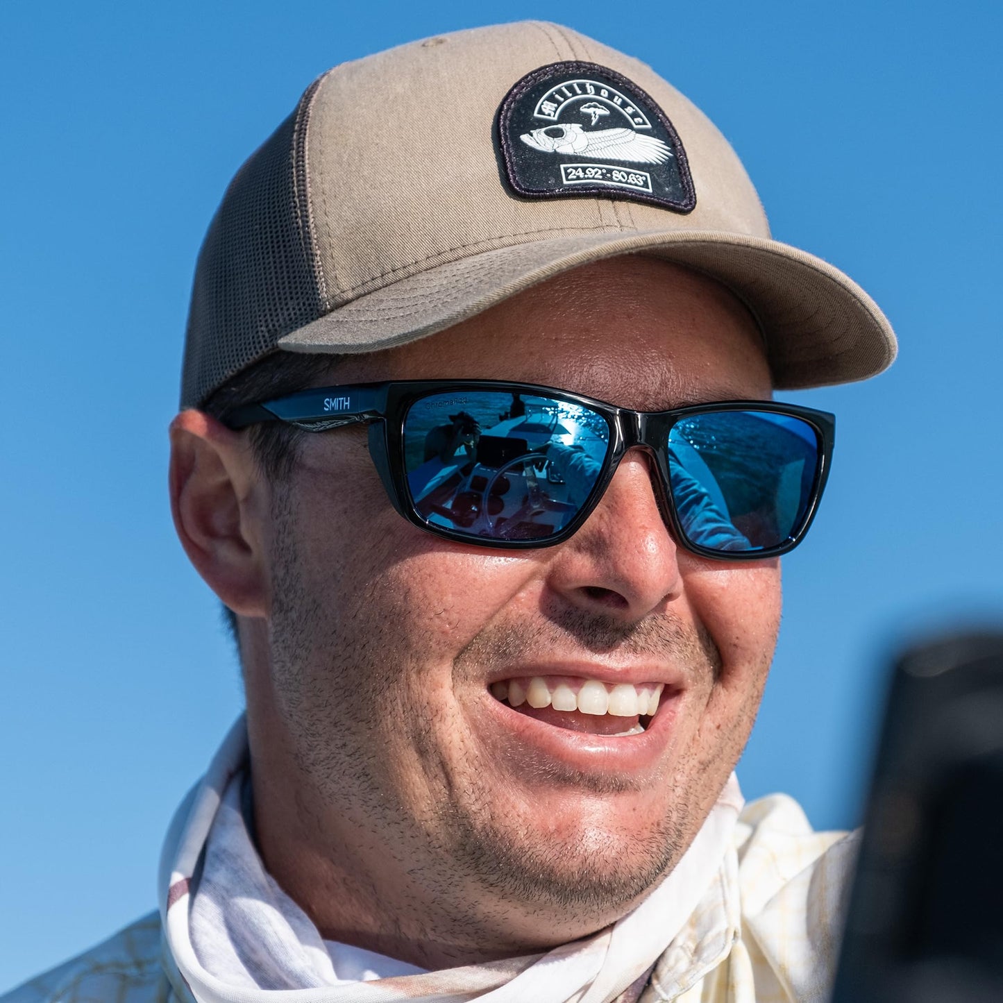 SMITH Longfin Sunglasses - Performance Sports Active Sunglasses for Watersports, Fishing & More - For Men & Women - Matte Black + Black ChromaPop