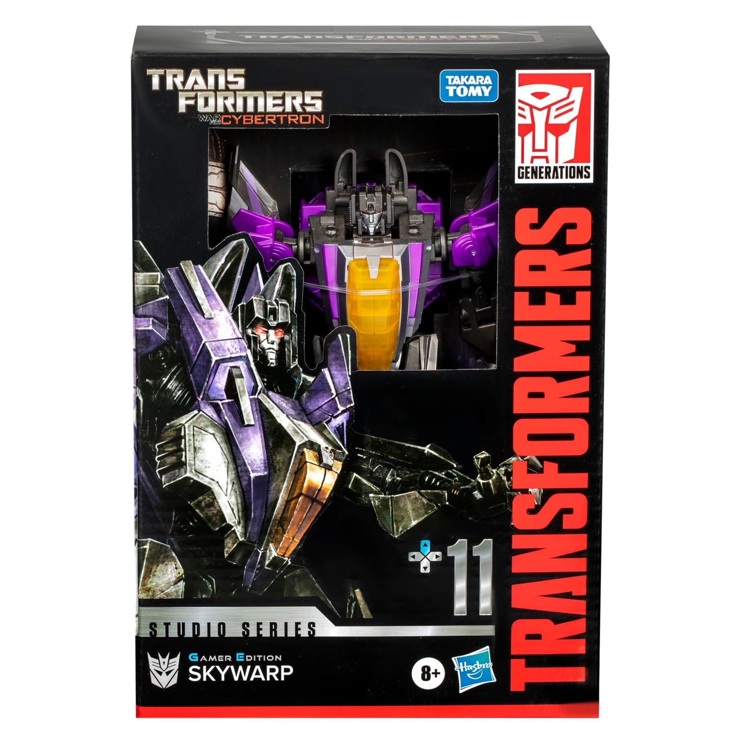 Transformers Toys Studio Series Voyager Class Transformers: War for Cybertron 11 Gamer Edition Skywarp, 6.5-inch Converting Action Figure, 8+