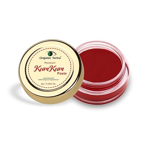 Organic Netra Sindoor/Kumkum Paste | Waterproof Long Lasting, Smudge Proof Sindoor | Pure and Natural Deep Maroon Colour, Long lasting | Enriched